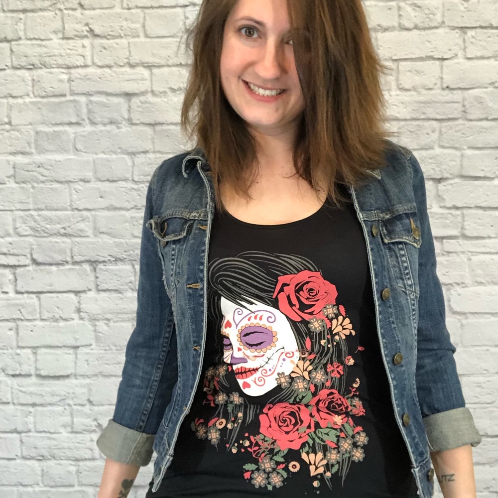 Bear Dance | Sugar Skull Girl Graphic Tank Top - Picture 5 of 8